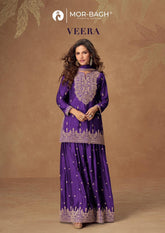 VEERA Collection | Premium Chinnon Silk Suits | 10344 AASHIRWAD CREATION